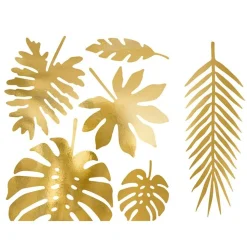Tropische Blätter Deko gold Mix 21 tlg