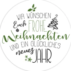 Weihnachtsaufkleber Handlettering 48 Stück