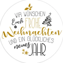Weihnachtsaufkleber Handlettering 48 Stück