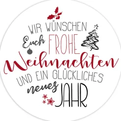 Weihnachtsaufkleber Handlettering 48 Stück