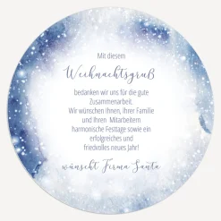 Weihnachtskarte rund "Aquarell Rentier"