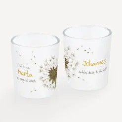 Windlicht Taufe "Pusteblume" inkl. Glas
