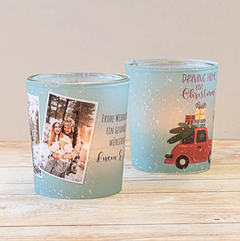 Windlicht Weihnachten Alle Jahre wieder - Geschenk personalisierbar