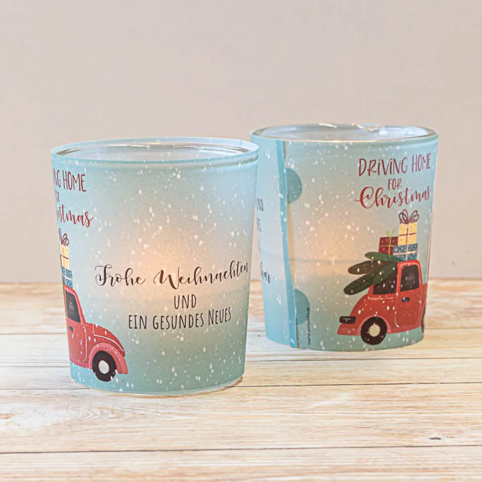 Windlicht Weihnachten Alle Jahre wieder - Geschenk personalisierbar