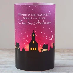 Windlicht Weihnachten Karte "Winterdorf"