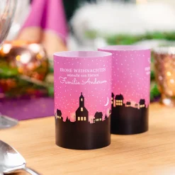 Windlicht Weihnachten Karte 