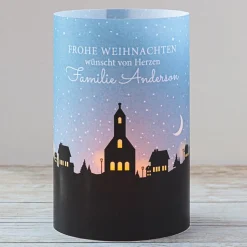 Windlicht Weihnachten Karte 
