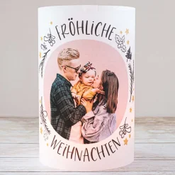 Windlicht Weihnachten Karte 