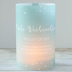Windlicht Weihnachten Karte "mit Foto mint"