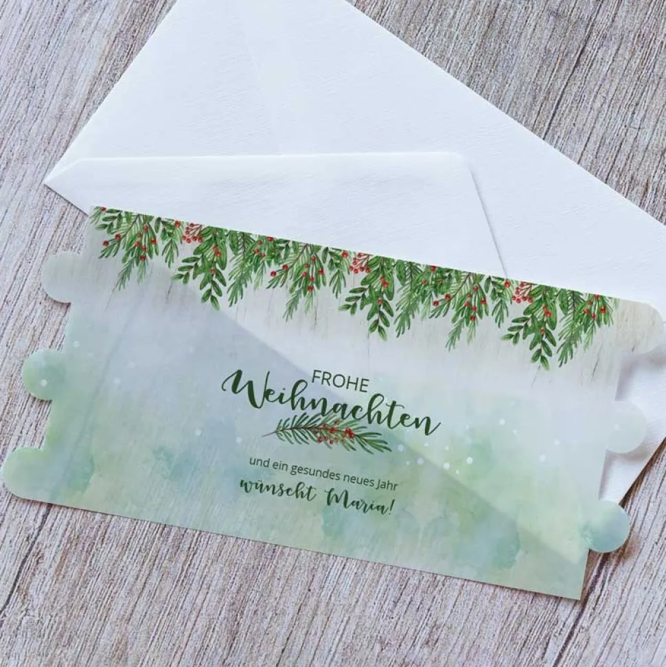 Windlicht Weihnachten Karte "Weihnachtsfreude"