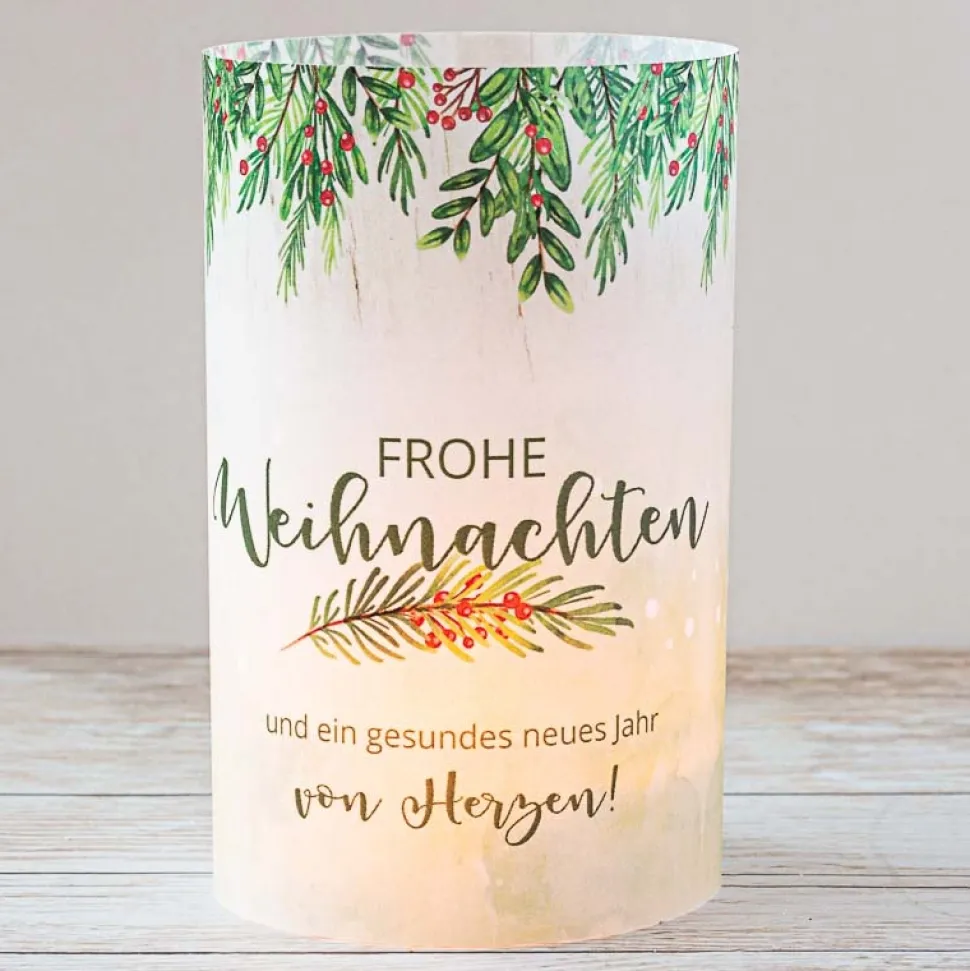 Windlicht Weihnachten Karte "Weihnachtsfreude"