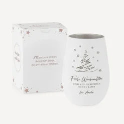 Windlicht Weihnachten mit Gravur