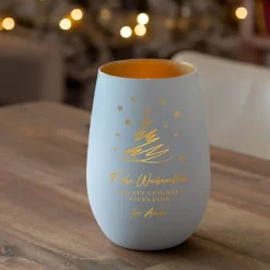 Windlicht Weihnachten mit Gravur