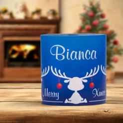 Windlicht Weihnachten Tischkarte Elche