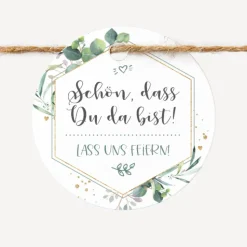 24 x Geschenkanhänger rund