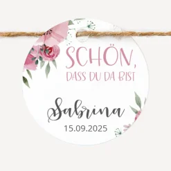 24 x Geschenkanhänger rund "Bohemian Summer"