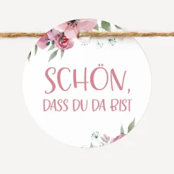 24 x Geschenkanhänger rund