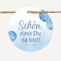 24 x Geschenkanhänger rund 