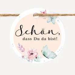 24 x Geschenkanhänger rund
