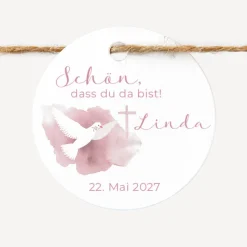 24 x Geschenkanhänger rund