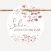 24 x Geschenkanhänger rund "Trockenblumen Blush"