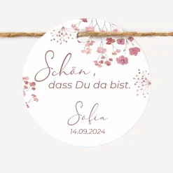 24 x Geschenkanhänger rund