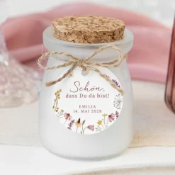 24 x Geschenkanhänger rund "Wildromantische Blüten"