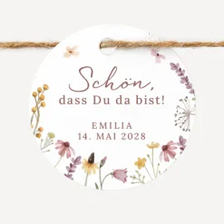 24 x Geschenkanhänger rund 