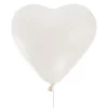 8 x Herzluftballons weiß 25 cm