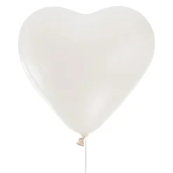 8 x Herzluftballons weiß 25 cm