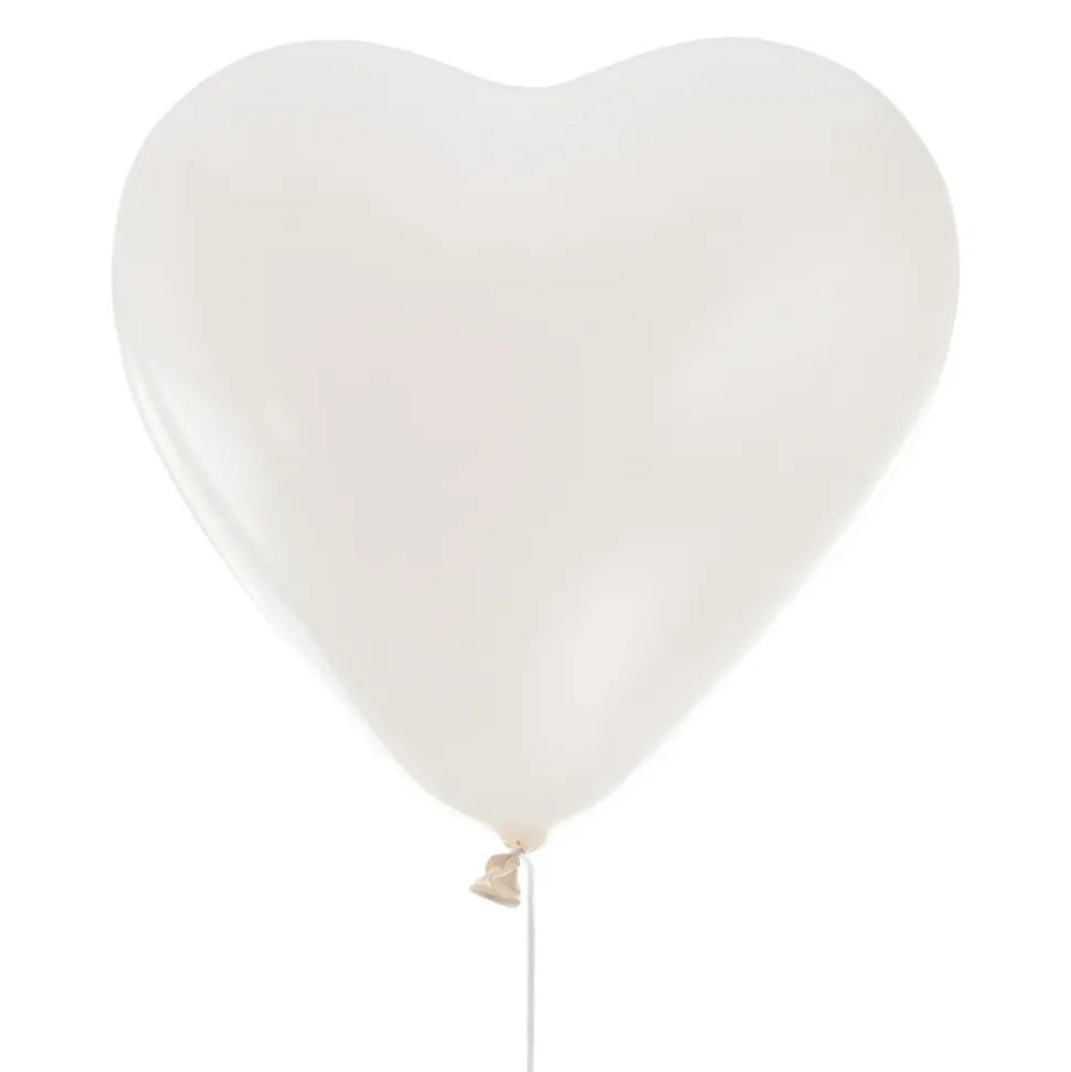 8 x Herzluftballons weiß 25 cm