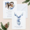 6 x Weihnachtskarte Aquarell Rentier