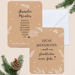 6 x Weihnachtskarte Frohe Weihnachten