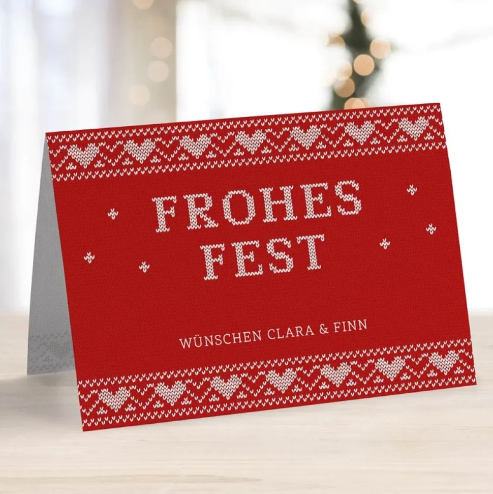 8 x Weihnachtskarte Skandinavisch