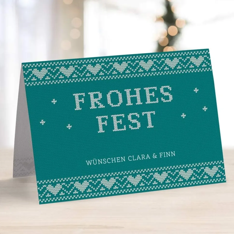 8 x Weihnachtskarte Skandinavisch