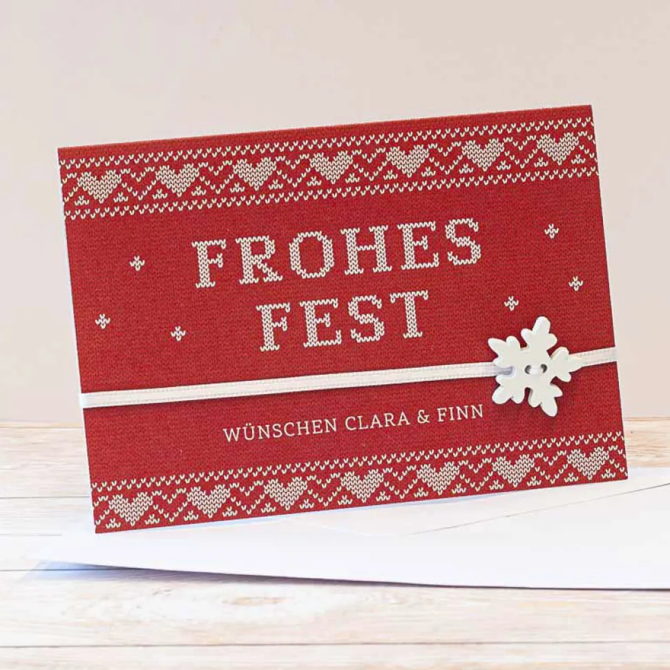 8 x Weihnachtskarte Skandinavisch
