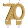 Zahlenkerze "70" gold