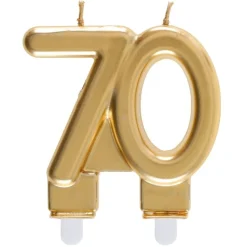 Zahlenkerze "70" gold