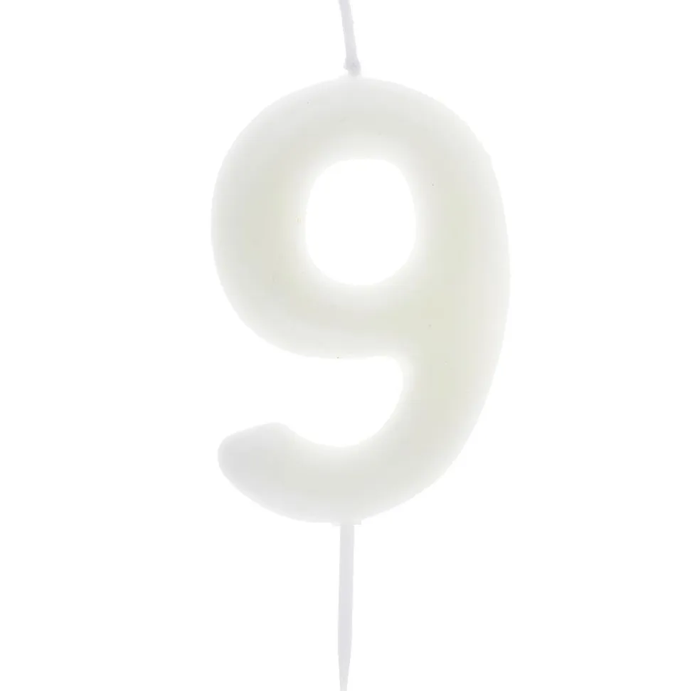 Zahlenkerze "9" - leuchtet im Dunkeln