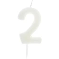 Zahlenkerze "2" - leuchtet im Dunkeln