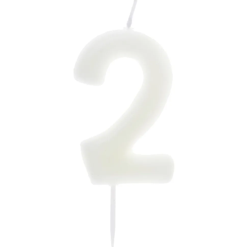 Zahlenkerze "2" - leuchtet im Dunkeln