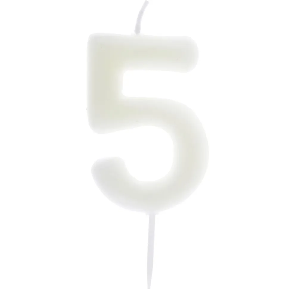 Zahlenkerze "5" - leuchtet im Dunkeln