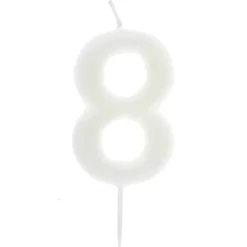 Zahlenkerze "8" - leuchtet im Dunkeln