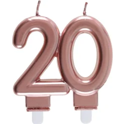 Zahlenkerze "20" roségold
