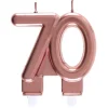Zahlenkerze "70" roségold