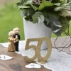 Zahl "50" glitter gold